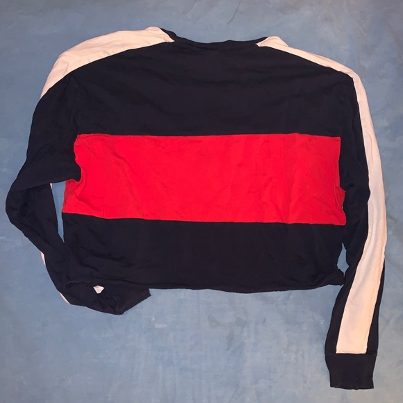 Aritzia TNA Striped Crop Long-Sleeve Shirt - Picture 3 of 4